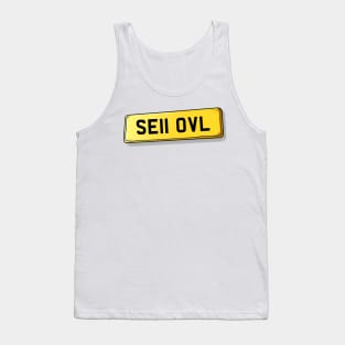 SE11 OVL Oval Number Plate Tank Top